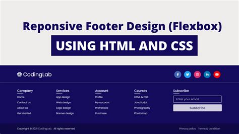 Responsive Footer Using Html And Css Free Source Code