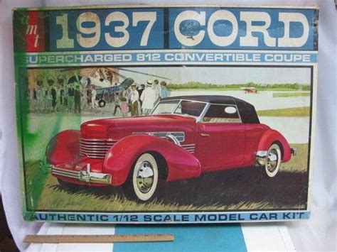 Vintage Amt Large 1 12 Scale Model Car Kit 1937 Cord 812 Convertible