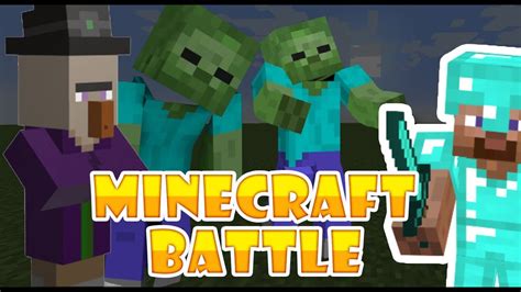 Minecraft Insane Battle Part 05 Me Vs Witch Enderman Zombies Skeleton Spiders And Creepers