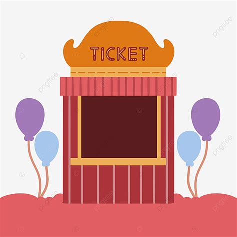 Ticket Booth White Transparent Carnival Ticket Booth Illustration In