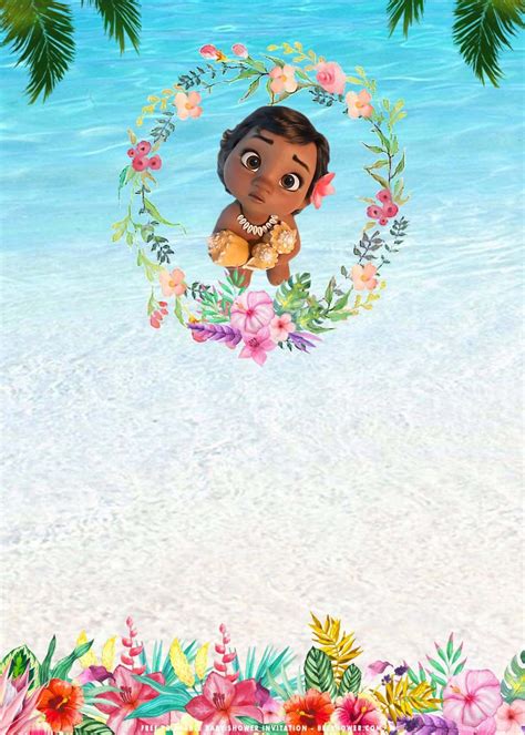 This will make each of the party goers feel like they are a. (FREE Printable) - Baby Moana Baby Shower Invitation ...