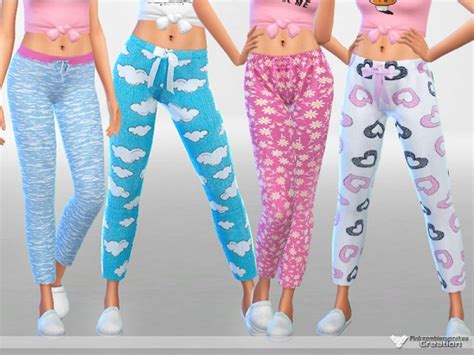 The Sims Resource Soft Dreams Pajama Pants Collection By