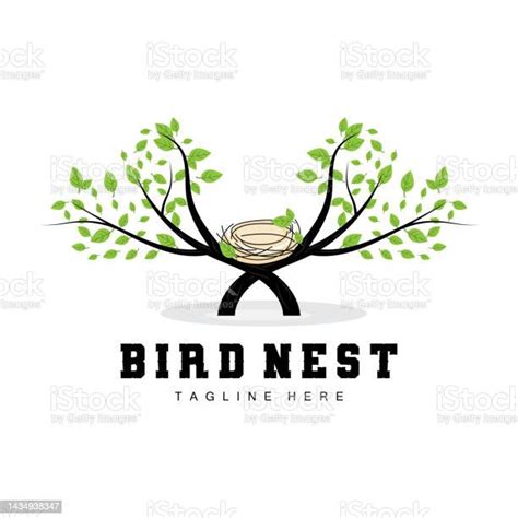 Ilustración De Diseño Del Logotipo Del Nido De Pájaro Vector De La Casa