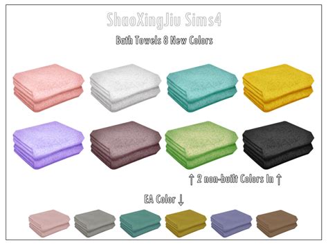 The Sims Resource Bath Towels 8 New Colors