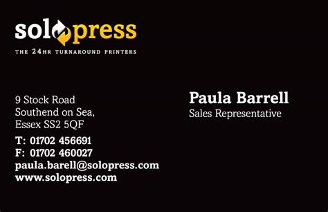 design  business cards solopress