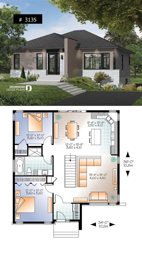 2 Bedroom House Plans Open Floor Plan With Garage Rudolph Tiffany