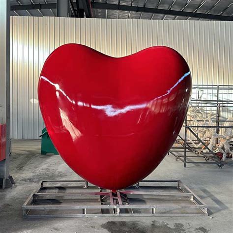 Giant Red Heart Metal Art Sculpture For Sale Custom Sculpture Dz 247