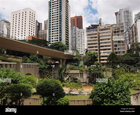 High Rise Apartment Blocks In A Densely Populated Suburb Of Sao Paulo