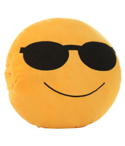 32cm Emoji Smiley Emoticon Yellow Round Cushion Stuffed Plush Soft