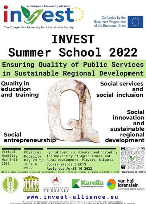 Summer School Ensuring Quality Of Public Services In Sustainable