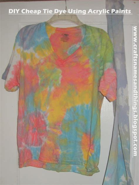 Acrylic paint, much like any other paint, has quite different drying times when it is applied to different. Crafts, Names, And Things!: DIY Cheap Tie Dye Using ...