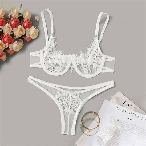 Underwear Lace Temptation Three Point Lingerie With Steel Ring Note Please Buy One Size Larger