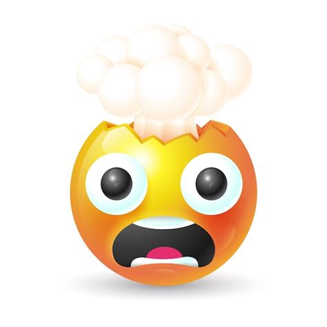 Free Vector Gradient Head Exploding Emoji Illustration