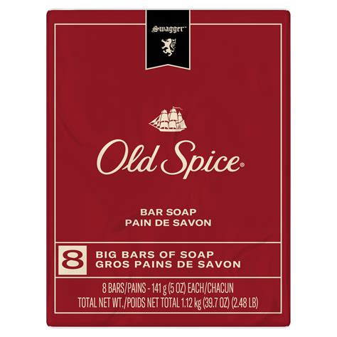 Old Spice Red Collection Swagger Scent Mens Bar Soap 8 Bar 446 Oz