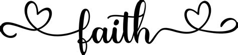 Faith Sign With Hearts Religious Free Svg File For Members Svg Heart