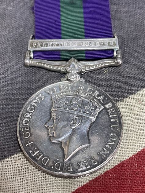 Kgvi General Service Medal Palestine 1945 48 Potter Reme • South