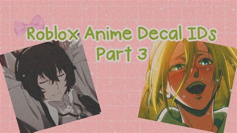 Roblox bloxburg anime decal ids youtube. Roblox Anime Decal IDs | Part 3 - YouTube