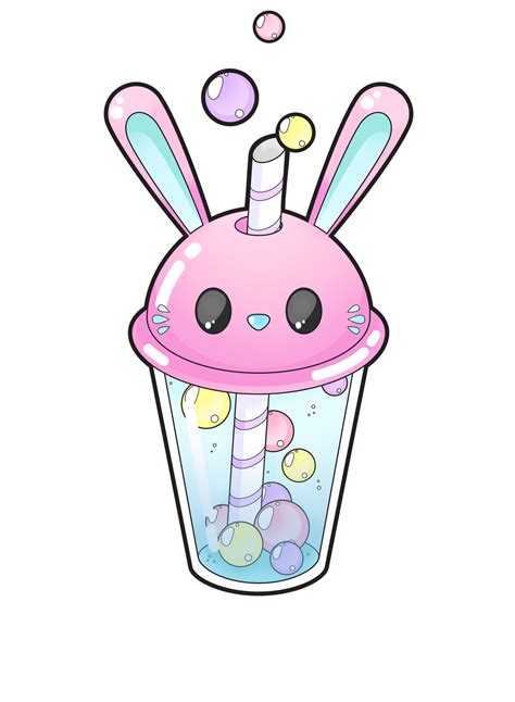  Bunny bubble tea by Meloxi on DeviantArt | Boneka hewan ...