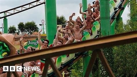 Southend Park S Naked Rollercoaster Record Attempt BBC News