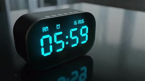 Alarm Clock Makes Alarm Sound And Wakes Up Us At 6 Am Early In The