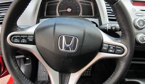 2006 Honda Civic Si Coupe Black Steering Wheel Photo #65395932