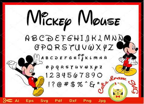 Font Disney Svg Disney Alphabet Svg Mickey Font Svg Svg Files For