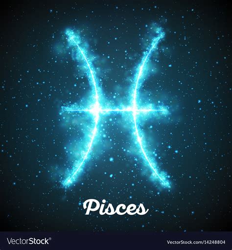 Abstract Zodiac Sign Pisces Royalty Free Vector Image