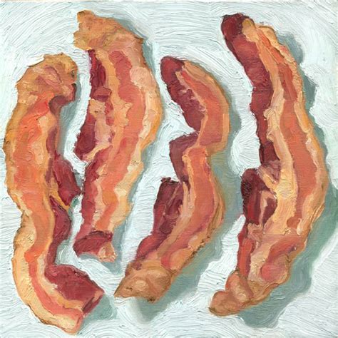 Mike Geno Portfolio Foodie Cooked Bacon Watercolor Food