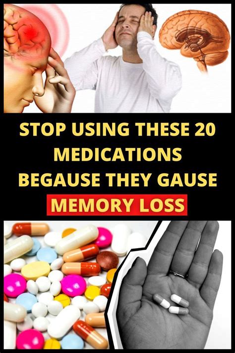 Stop Using These 20 Medications They Cause Memory Loss In 2022 Memory