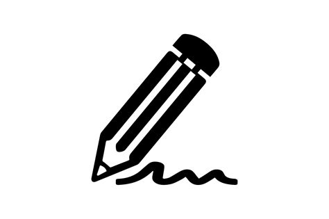 Pencil Icon Draw Writing Icon Graphic By Prosanjit · Creative Fabrica