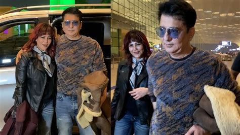 Sajid Nadiadwala With Wife Warda Khan Spotted At Mumbai Airport Youtube