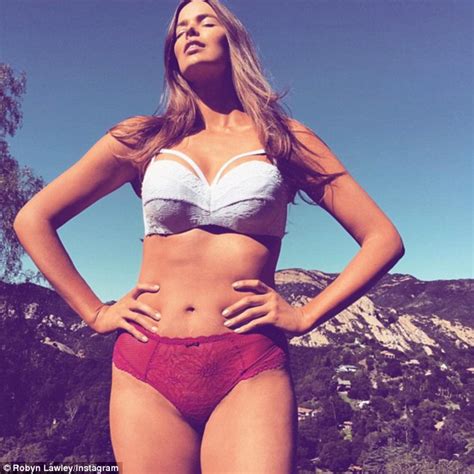 Robyn Lawley Strips To A Cut Out Bikini Top And Lace Panties For