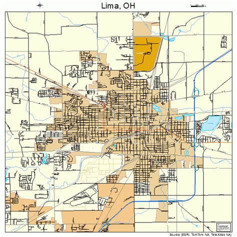Map Of Lima Ohio Streets Maps Of Ohio
