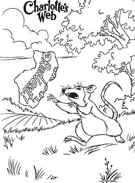 Published in 1952, charlotte's web is the beloved tale of the unlikely friendship between a pig and a spider. coloring page | Charlotte's Web | Pinterest | Coloring ...