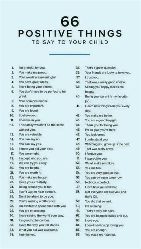 66 Pos Things To Say To Your Child Parenting Pinterest