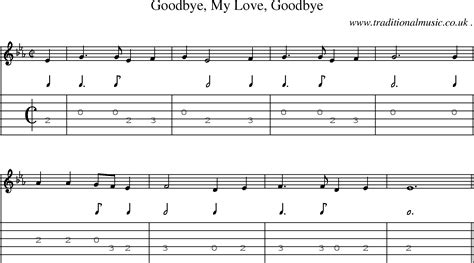 Folk And Traditional Music Sheet Music Guitar Tab Mp3 Audio Midi And Pdf For Goodbye My