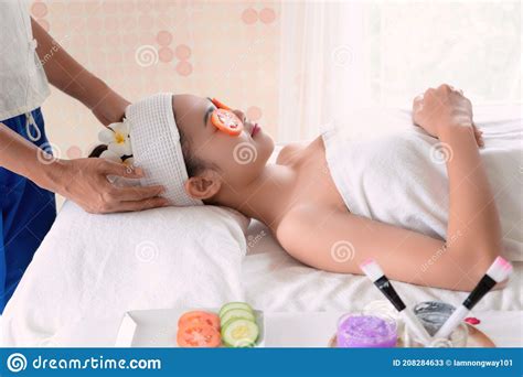 Young Asian Woman Massage Spa Treatment In Spa Salon Stock Image Image Of Lying People 208284633
