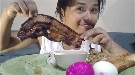 Pork Belly Tortang Talong Salted Egg Lumpia Mukbang Youtube