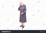 Grandmother Holding A Cane On White Background Stock Photo 37702471 ...