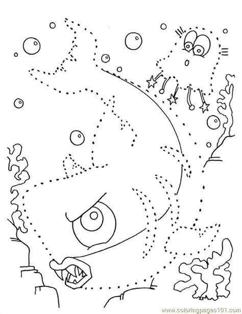The best free, printable animal coloring pages! Shark Dots Coloring Page - Free Shark Coloring Pages ...