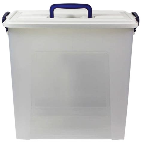 Buy Clear Plastic Storage Box With Lid And Carry Handle Clip Locking Tall