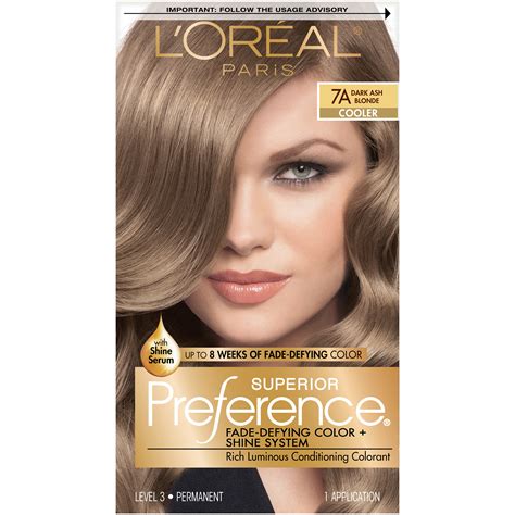 Check out hollywood's most gorgeous blonde hair colors and pinpoint the perfect highlights or shade for you. L'Oreal 7a Cooler Dark Ash Blonde Hair Color 1 KT BOX ...