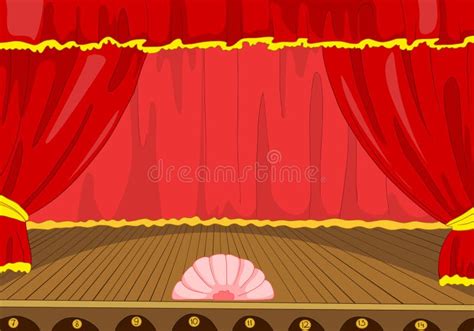 Theater Stage Cartoon Stock Vector Illustration Of Indoors 27700736