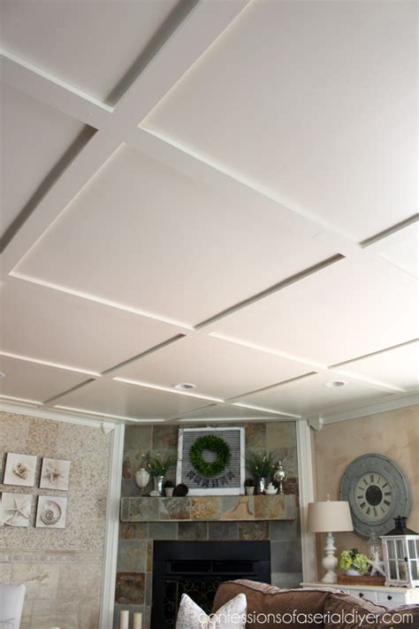 Given this construction, coffered ceilings work best in rooms. Faux Coffered Ceiling | Confessions of a Serial Do-it ...
