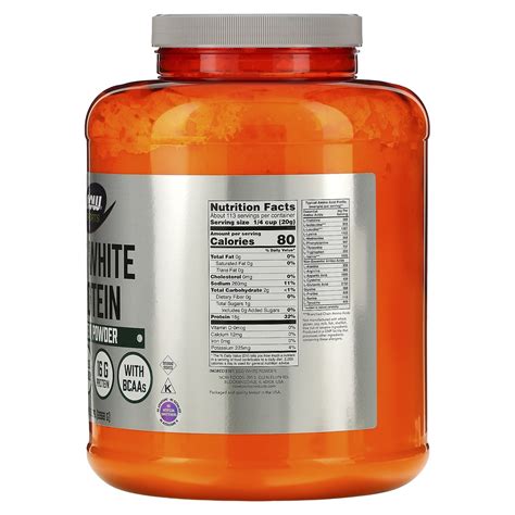 Now Foods Sports Egg White Protein Powder Unflavored Lbs G