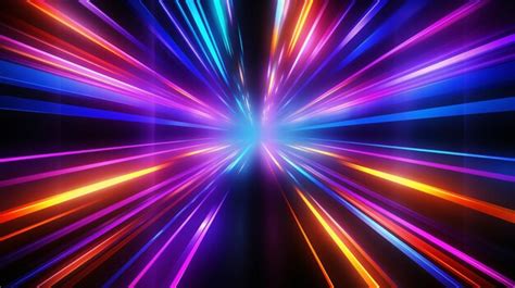 Premium Photo Colorful Light Burst In The Dark And With Bright Colors