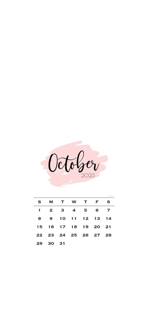 October 2023 Calendar Wallpaper 47 Cute Iphone Backgrounds