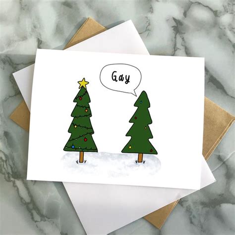 gay christmas card for him etsy