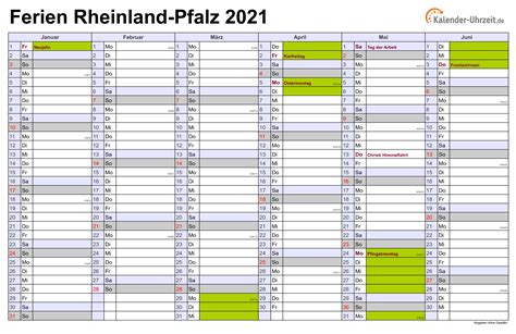 Ferien Rheinland Pfalz 2021 Ferienkalender Zum Ausdrucken