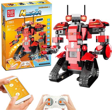 Stem Robot Toys For Kids Cool Science Building Block Kit Boy And Red